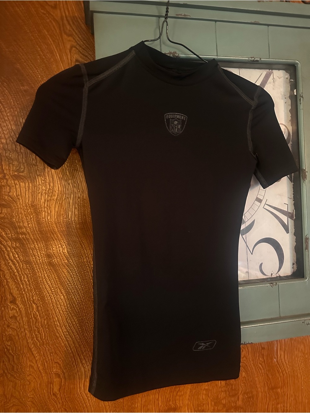 NFL Boy’s Black Compression Short-Sleeve Shirt